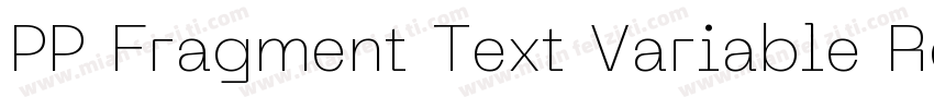 PP Fragment Text Variable Regular字体转换